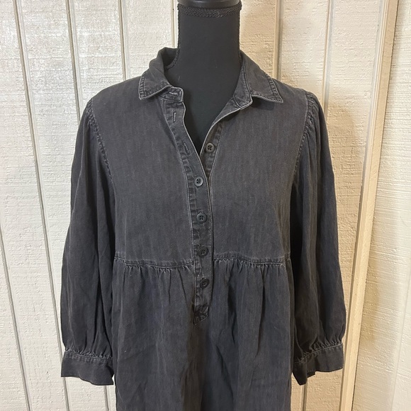 Madewell Denim Babydoll Dress, size medium. - Picture 3 of 7